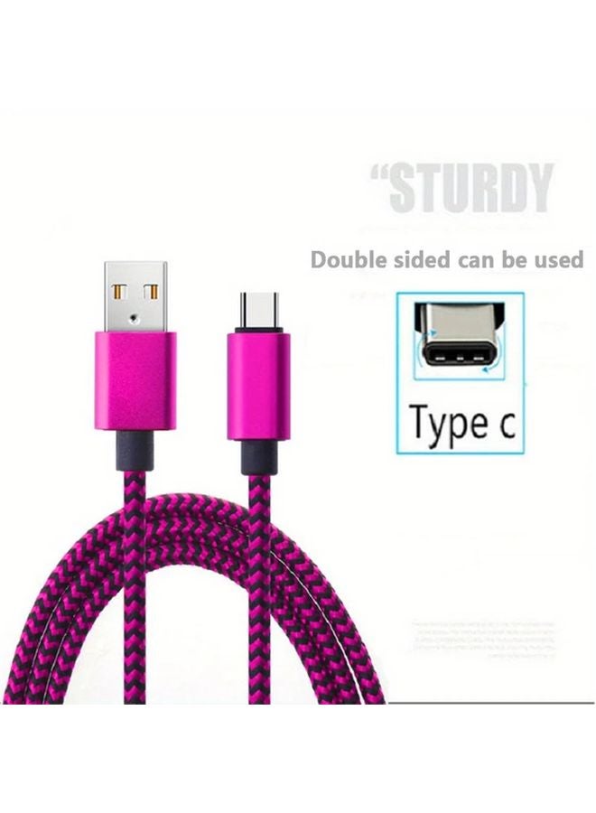 2 Pack Purple Nylon Braided USB C to USB C Cable 3A Fast Charging 39 37 Inch - Image 4